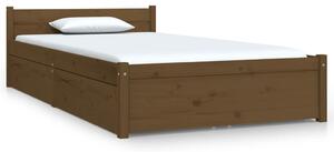 Rama łóżka z szufladami, miodowy brąz, 90x190 cm, pojedyncza