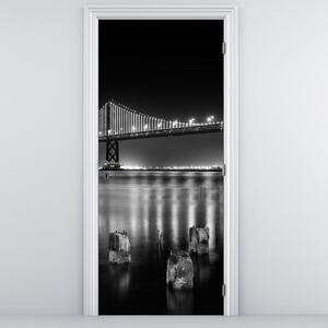 Fototapeta na drzwi - Czarno - biały most (95x205cm)