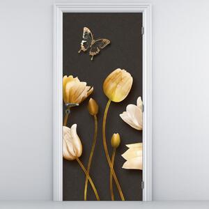 Fototapeta na drzwi - Tulipany, abstrakcja (95x205cm)