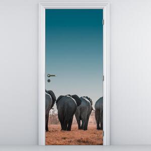 Fototapeta na drzwi - Odejście słoni (95x205cm)