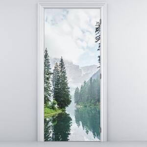 Fototapeta na drzwi - Leśne jezioro (95x205cm)
