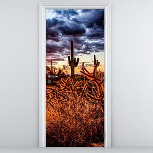 Fototapeta na drzwi - Złota godzina pustyni (95x205cm)