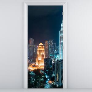 Fototapeta na drzwi - Noc w Kuala Lumpur (95x205cm)