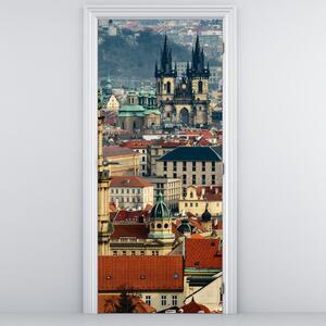Fototapeta na drzwi - Panorama Pragi (95x205cm)