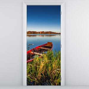 Fototapeta na drzwi - Czerwona barka (95x205cm)