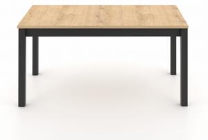 ST42M 75x120-160cm stół rozkładany dąb artisan nogi czarne