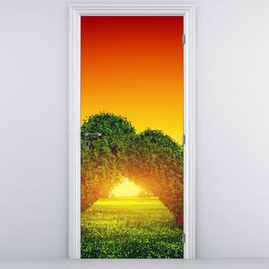 Fototapeta na drzwi - Serce w koronach drzew (95x205cm)
