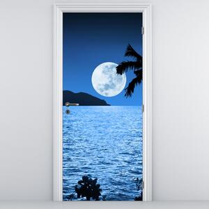 Fototapeta na drzwi - Księżyc nad poziomem morza (95x205cm)