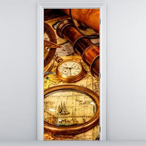 Fototapeta na drzwi - Historyczne narzędzia żeglarzy (95x205cm)