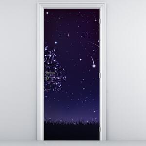 Fototapeta na drzwiach - Noc uchwycona na ilustracji (95x205cm)