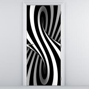 Fototapeta na drzwi - Abstrakcja z paskami zebry (95x205cm)