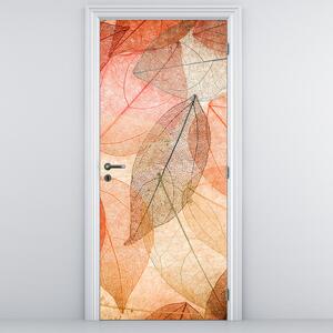 Fototapeta na drzwi - Malowane jesienne liście (95x205cm)