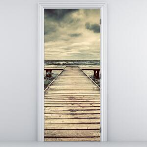 Fototapeta na drzwi - Drewniane molo nad morzem (95x205cm)