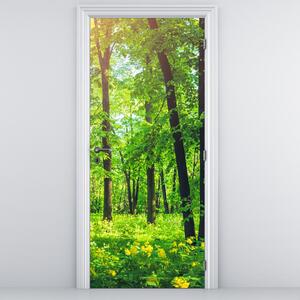 Fototapeta na drzwi - Wiosenny las liściasty (95x205cm)
