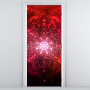 Fototapeta na drzwi - Czerwona abstrakcja (95x205cm)