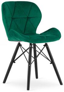 Zielone pikowane krzesło kuchenne - Zeno 6X