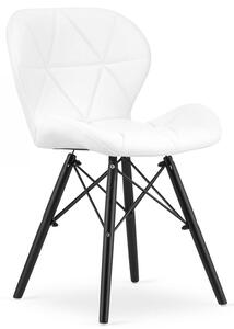 Białe tapicerowane krzesło kuchenne - Zeno 5X