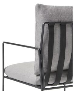 Krzesło tapicerowane z metalowym stelażem Wayne