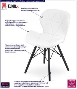 Białe tapicerowane krzesło kuchenne - Zeno 5X