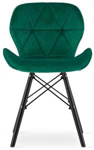 Zielone pikowane krzesło kuchenne - Zeno 6X