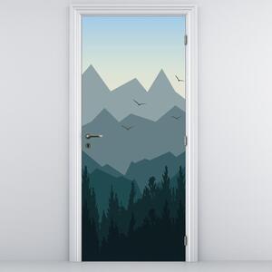 Fototapeta na drzwi - Góry w ujęciu graficznym (95x205cm)