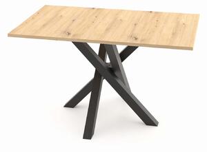 ST61M 80x135cm stół dąb artisan nogi metalowe czarne