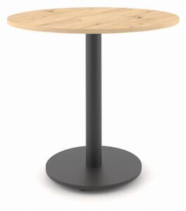 ST60M 80x80cm stół dąb artisan nogi metalowe czarne