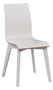 Białe krzesło do jadalni z białymi nogami Rowico Grace