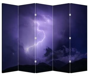Parawan - Niebieskie niebo i piorun (210x170 cm)