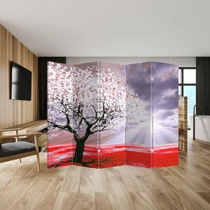 Parawan - Czerwone drzewo (210x170 cm)