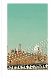 Plakat z passe-partout drapacz chmur w Nowym Jorku