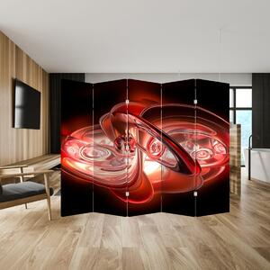 Parawan - Czerwone kształty (210x170 cm)
