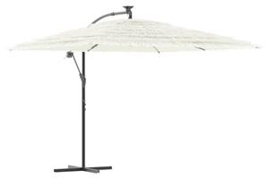 Parasol ogrodowy na stalowym słupku, biały, 290x290x238 cm