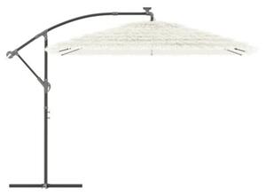 Parasol ogrodowy na stalowym słupku, biały, 290x290x238 cm