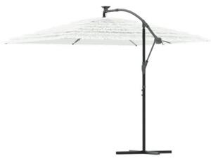 Parasol ogrodowy na stalowym słupku, biały, 290x290x238 cm