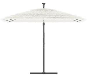 Parasol ogrodowy na stalowym słupku, biały, 290x290x238 cm