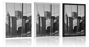 Plakat Manhattan w czerni i bieli