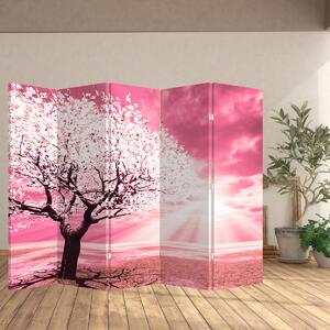 Parawan - Różowe drzewo (210x170 cm)