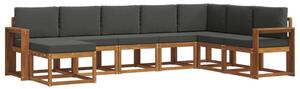 Zestaw mebli ogrodowych z litego drewna akacjowego z poduszkami, modułowa konstrukcja, elegancki design