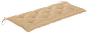 Ławka ogrodowa z poduszką, 120 cm, bambusowa