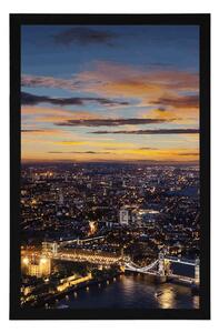 Plakat widok z lotu ptaka na Tower Bridge