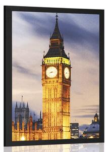Plakat Big Ben w Londynie nocą