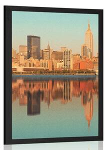 Plakat uroczy Nowy Jork odbity w wodzie