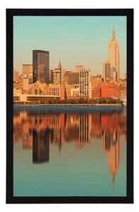 Plakat uroczy Nowy Jork odbity w wodzie