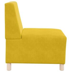 ModuÅowa sofa bez podÅokietnikÃ³w, Å¼Ã³Åta, 55 cm, aksamitna
