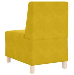 ModuÅowa sofa bez podÅokietnikÃ³w, Å¼Ã³Åta, 55 cm, aksamitna