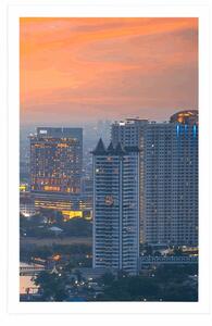 Plakat widok na zachód słońca w Bangkoku