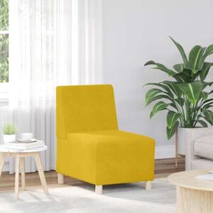ModuÅowa sofa bez podÅokietnikÃ³w, Å¼Ã³Åta, 55 cm, aksamitna