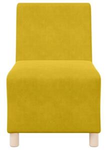 ModuÅowa sofa bez podÅokietnikÃ³w, Å¼Ã³Åta, 55 cm, aksamitna