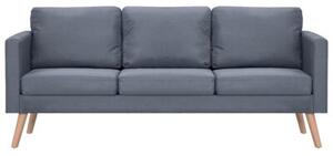 Sofa 3-osobowa, materiaÅowa, ciemnoszara